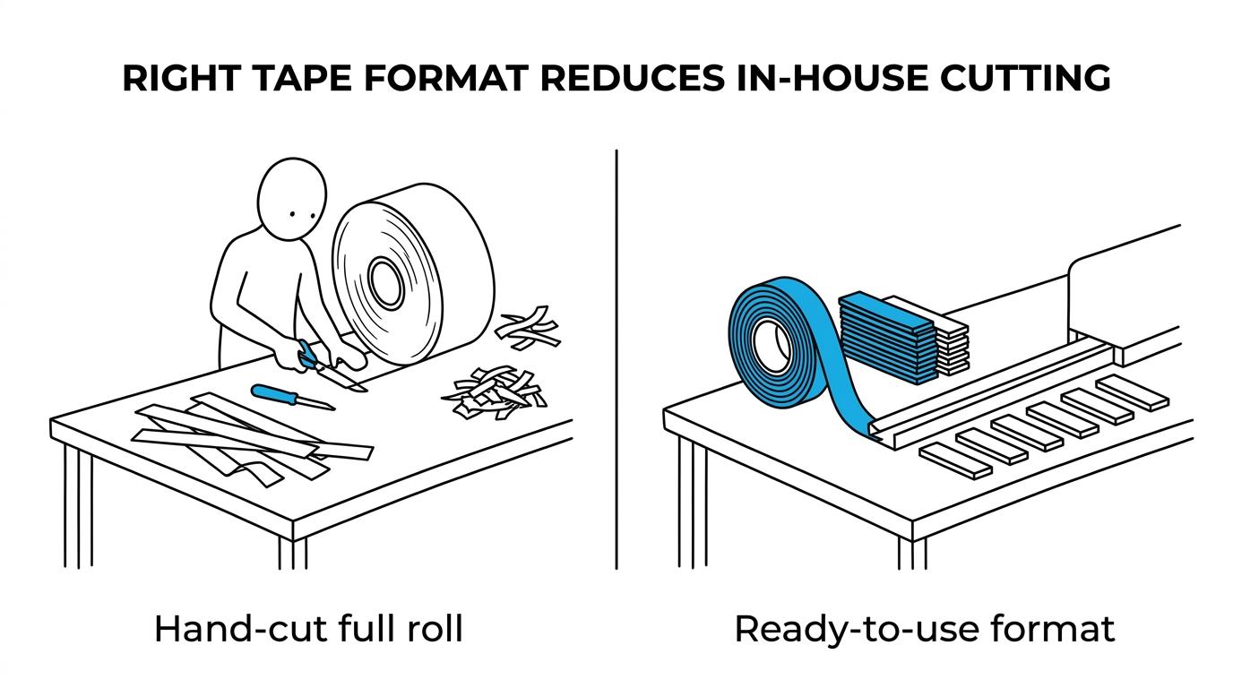 Right Tape Format Reduces In-House Cutting
