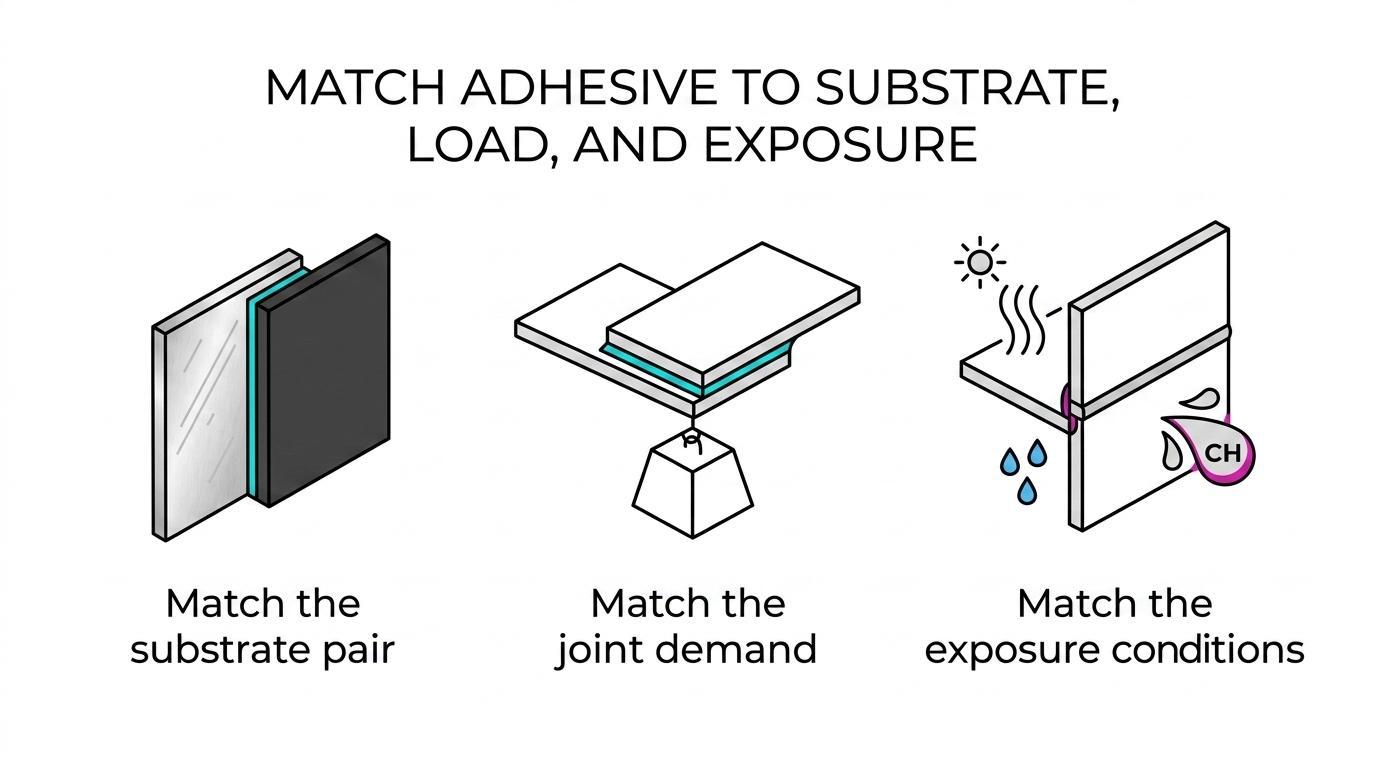 Match Adhesive to Substrate, Load, and Exposure