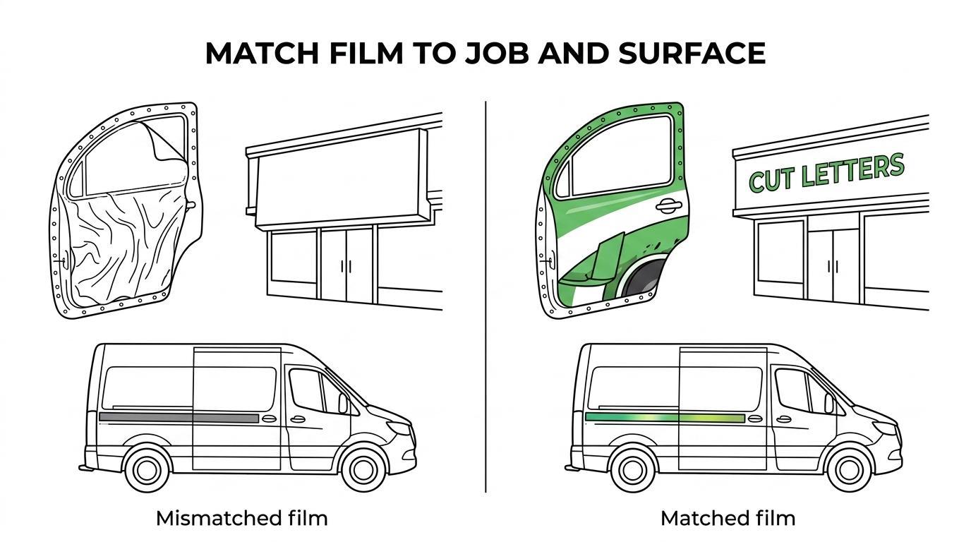 Match Graphic Film to the Job and Surface