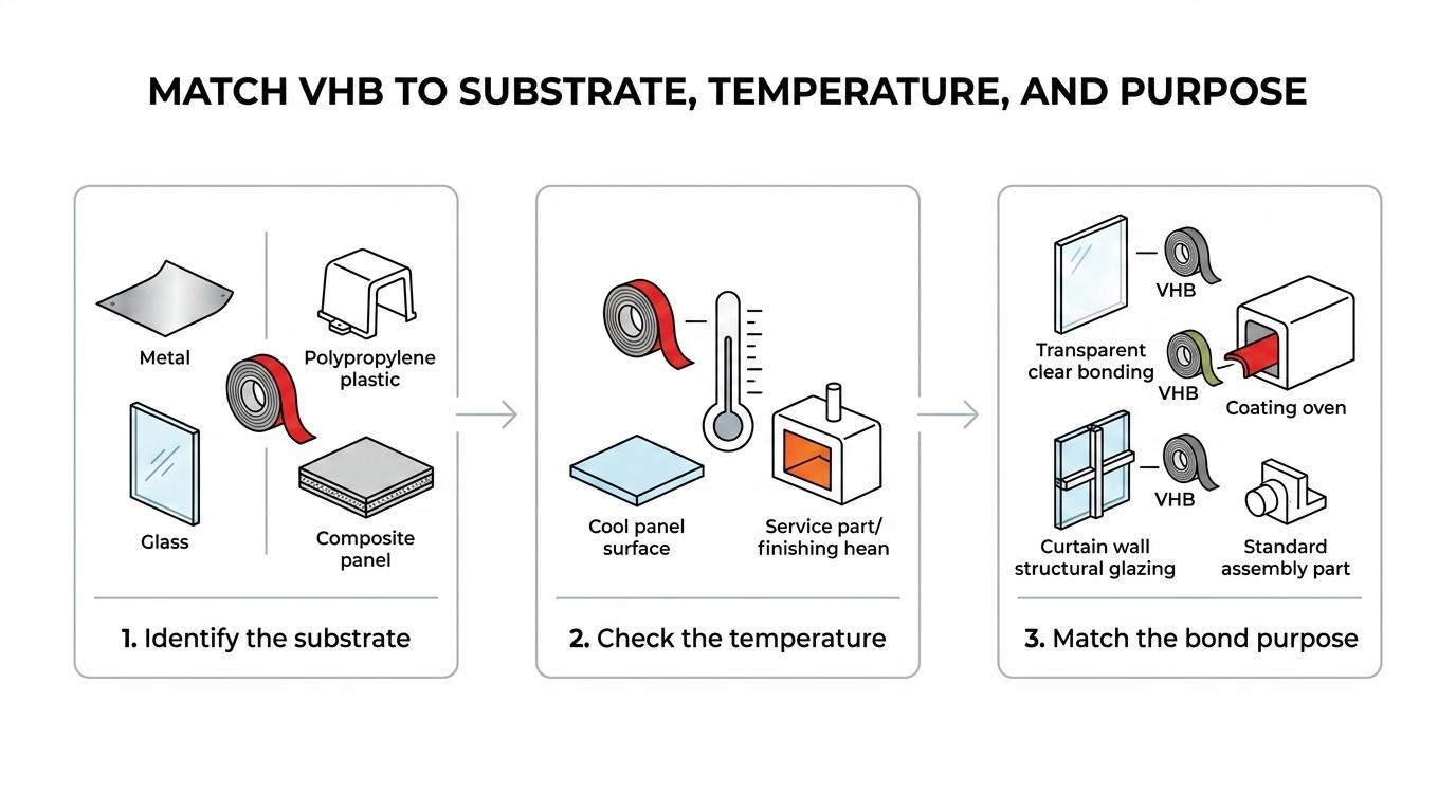 Match VHB to Substrate, Temperature, and Purpose