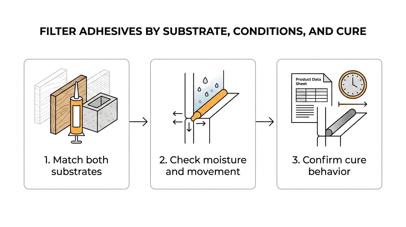 Polyurethane Construction Adhesive Substrate Application