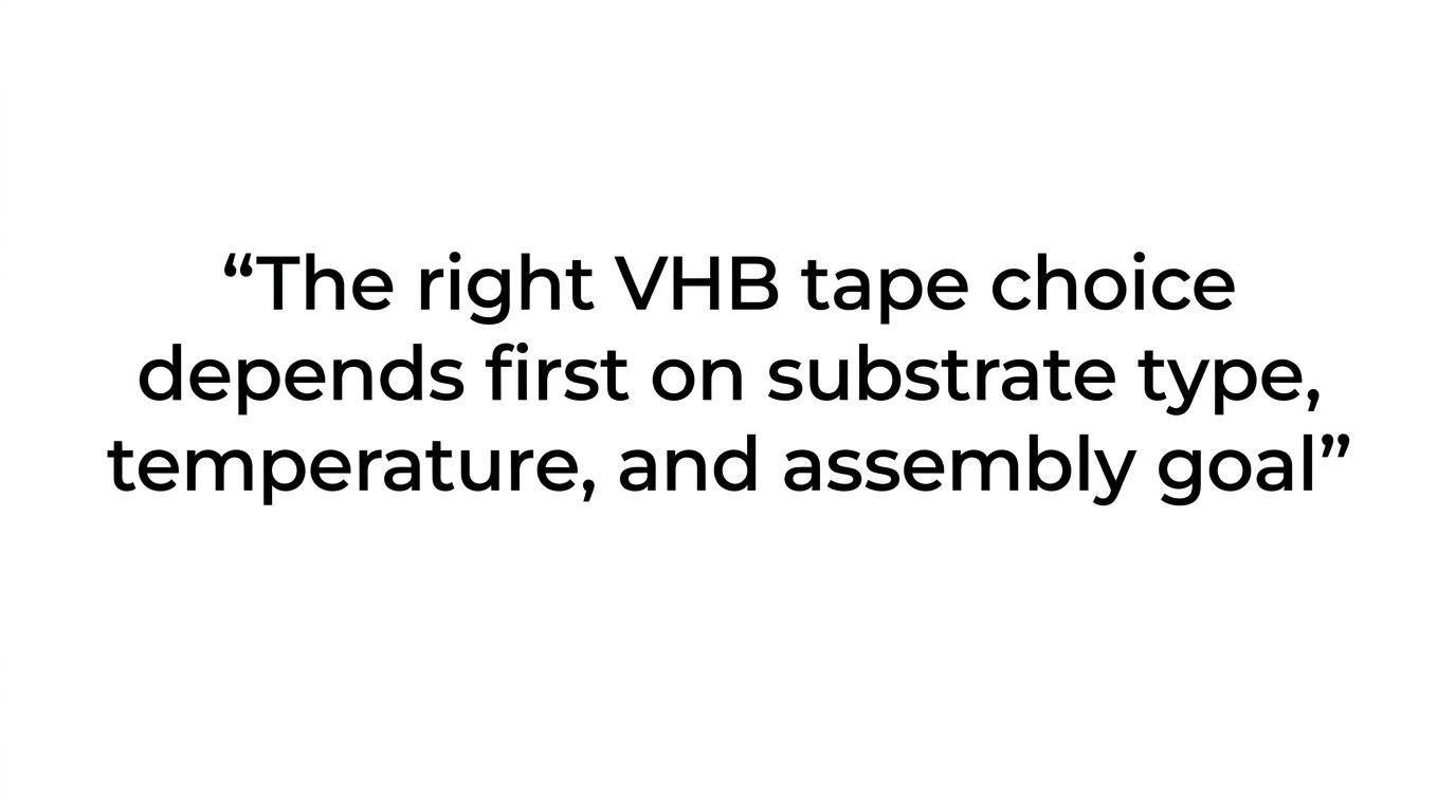 Right VHB Tape Choice