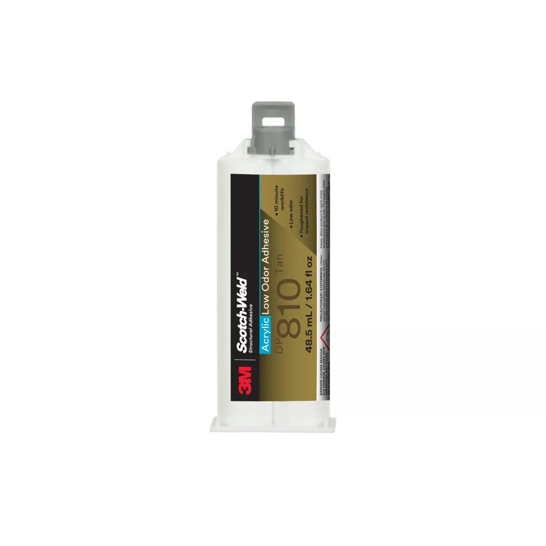 3M™ Scotch-Weld™ Low Odor Acrylic Adhesive DP810, Tan, 48.5 mL Duo-Pak, 12 Each/Case