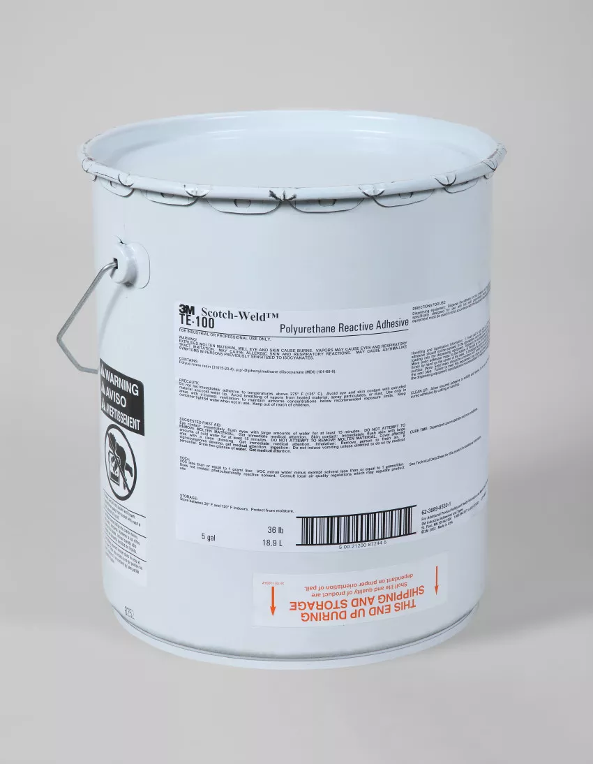 3M™ Scotch-Weld™ PUR Adhesive TE100, Off-White, 5 Gallon Drum (36 lb)