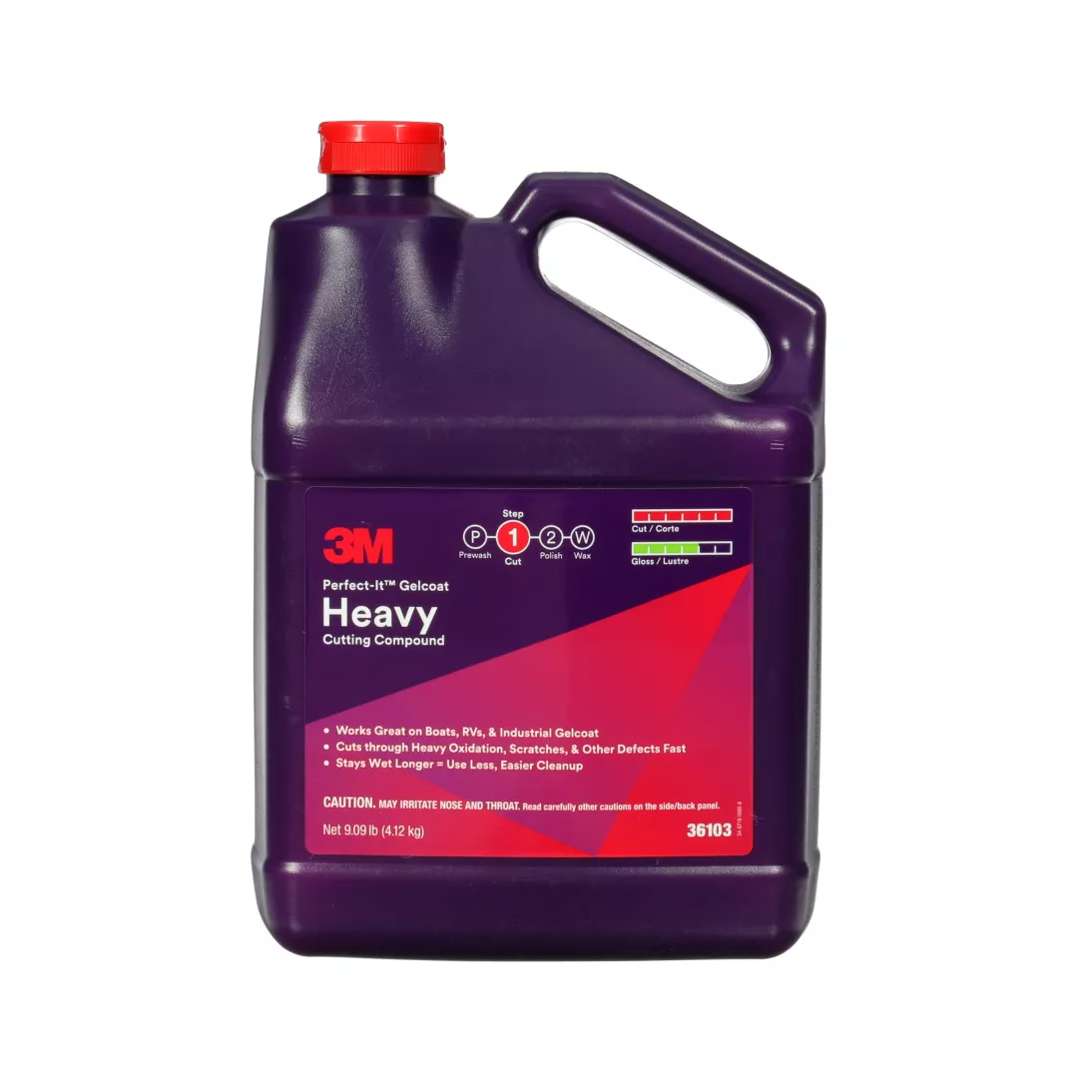 3M™ Perfect-It™ Gelcoat Heavy Cutting Compound, 36103, 1 gallon (9.09
lb), 4 per case