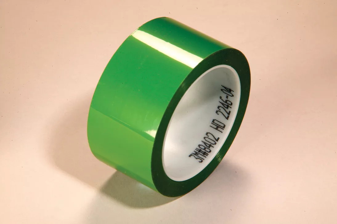 3M™ Polyester Tape 8402, Green, 1.9 mil, 1 1/2 in x 36 yd, 32 rolls per
case