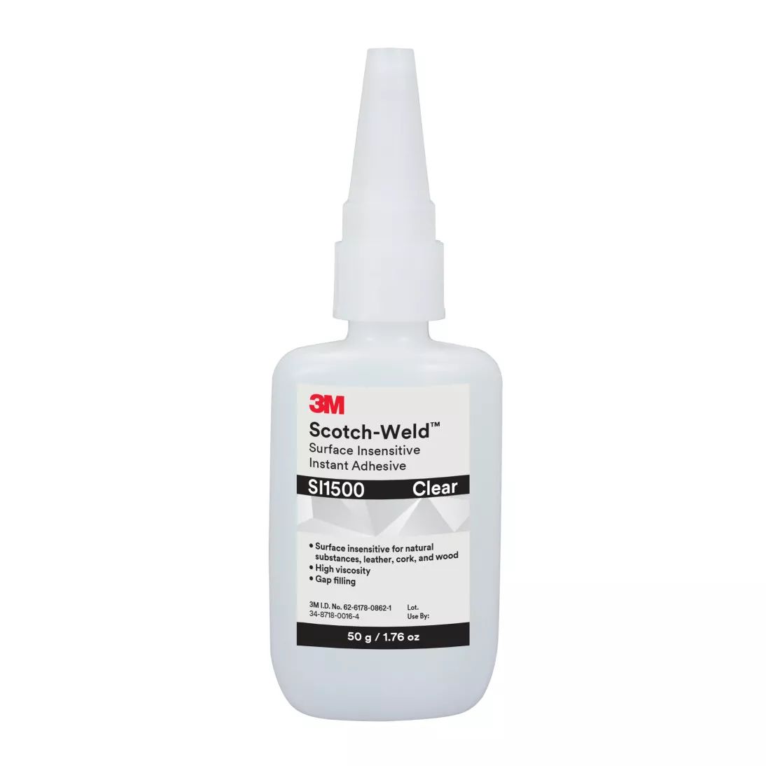 3M™ Scotch-Weld™ Surface Insensitive Instant Adhesive SI1500, Clear, 50
Gram Bottle, 10/case