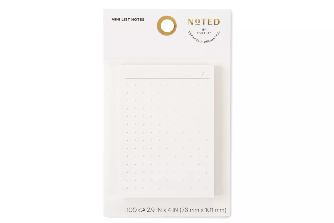 Post-it® Printed Notes NTD-34-GRID, 4 in x 2.9 in (101 mm x 73 mm)