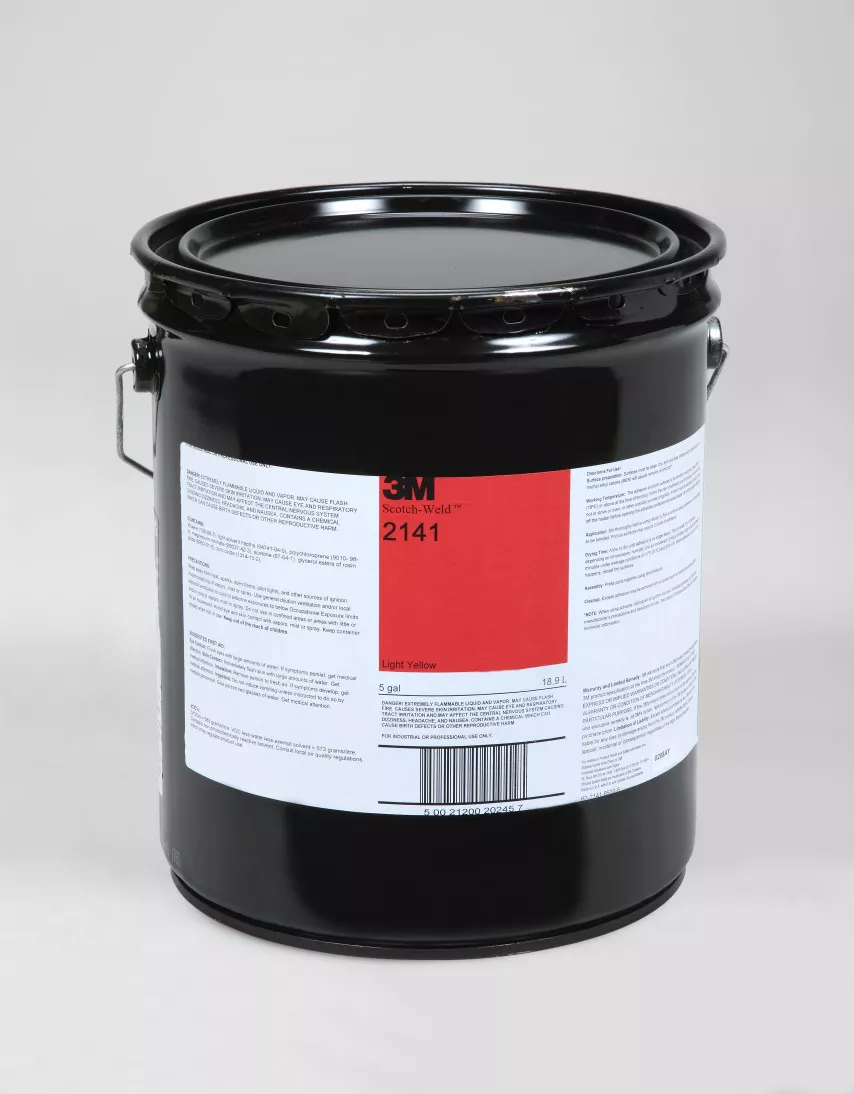 3M™ Neoprene Rubber and Gasket Adhesive, 2141 Light Yellow, 5 Gallon
Drum (Pail)