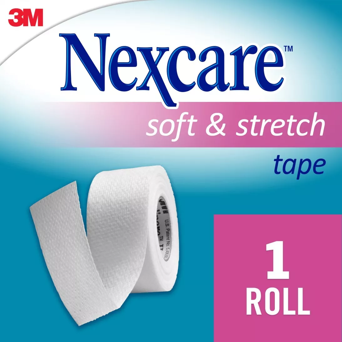 Nexcare™ Soft & Stretch Tape 751, 1 in x 216 in (25,4 mm x 5,48 m)