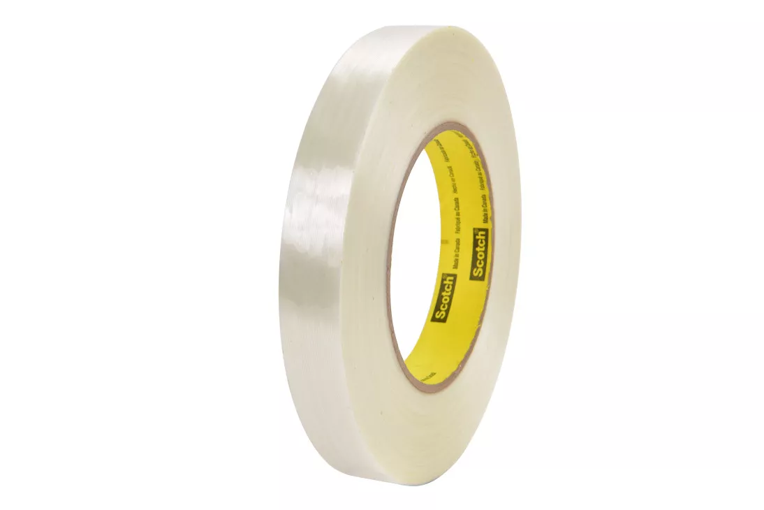 Scotch® Filament Tape 8988, Clear, 18 mm x 550 m, 6.9 mil, 8 rolls per
case