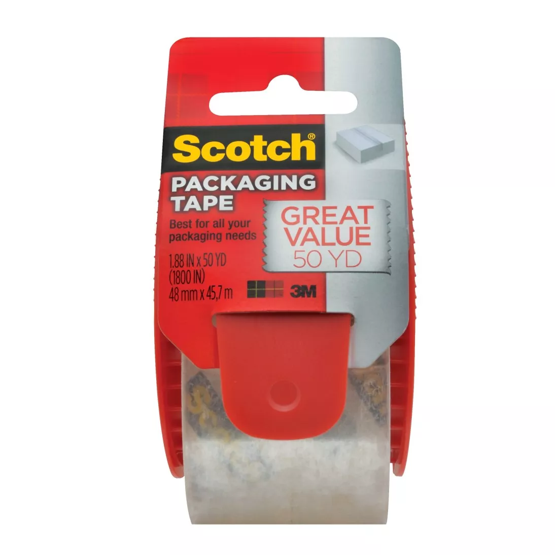 Scotch® Packaging Tape Dispenser 152-DC, 1.88 in x 50 yd (48 mm x 45,7
m)