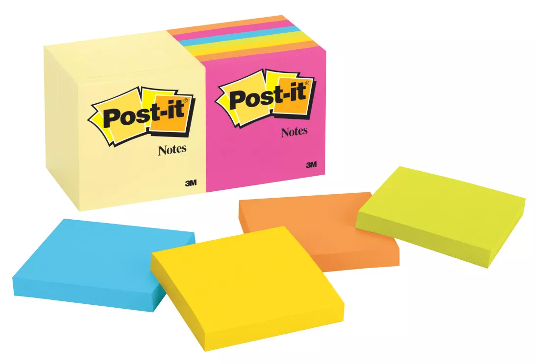 Post-it® Notes 654-14YWM, 3 in x 3 in (76 mm x 76 mm) Cape Town
Collection