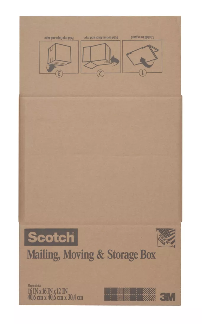 Scotch™ Folded Box, 8016.2FB, 16 in x 16 in x 12 in Folded Box