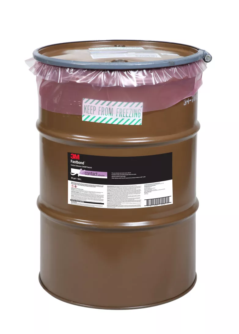 3M™ Fastbond™ Contact Adhesive 2000NF, Neutral, 55 Gallon Open Head Drum
(50 Gallon Net)