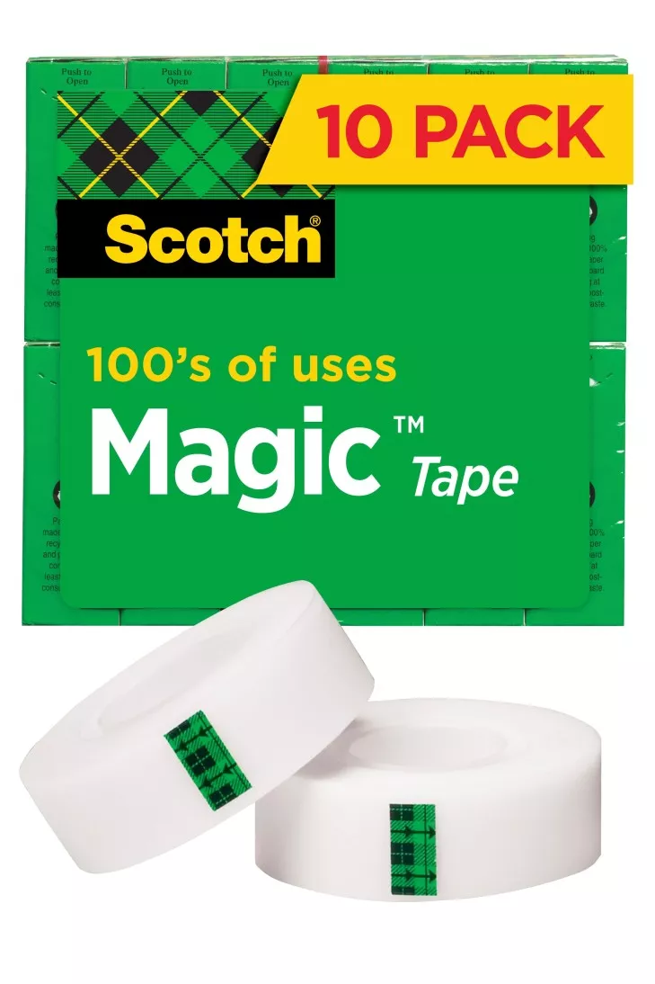 Scotch® Magic™ Tape 810K10, 3/4 in x 1000 in 10 Pack