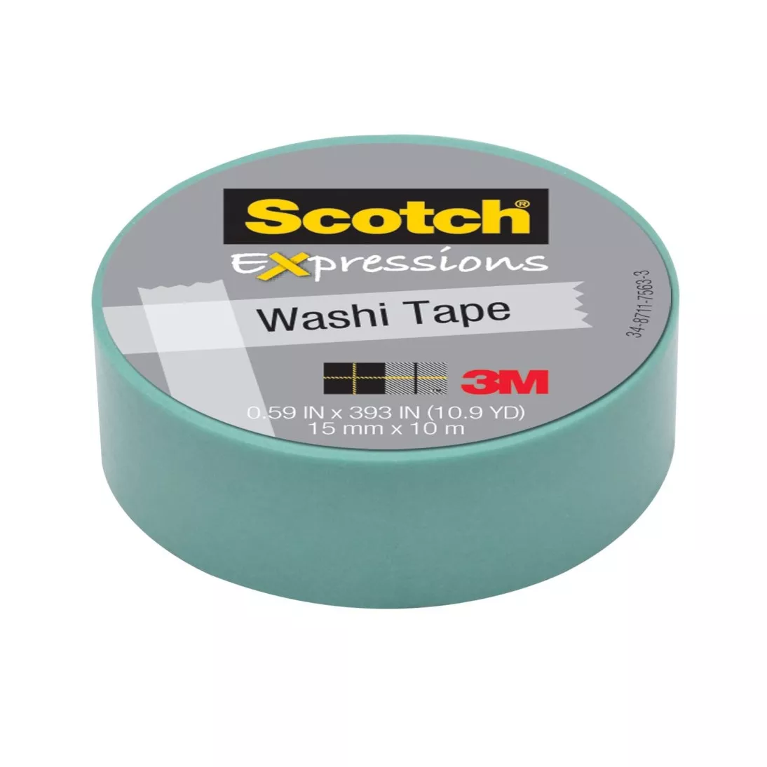 Scotch® Expressions Washi Tape C314-BLU2, .59 in x 393 in (15 mm x 10 m)
Pastel Blue