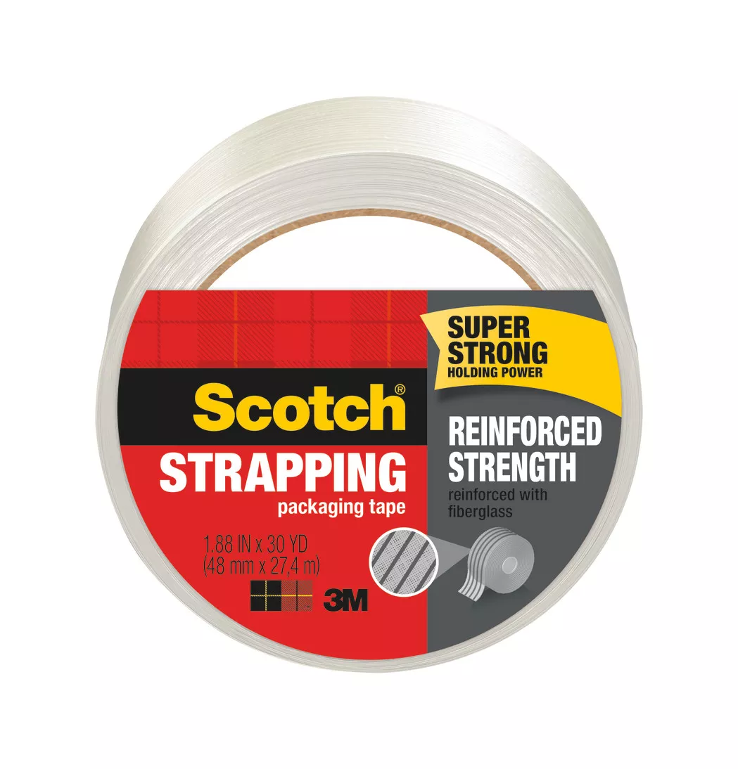 Scotch® Reinforced Strength Shipping Strapping Tape 8950-30-E, 1.88 in x 30 yd (48 mm x 27.4 m)