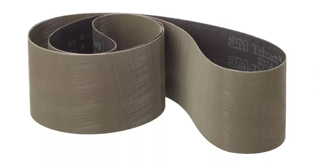 3M™ Trizact™ Cloth Belt 237AA, A80 X-weight, 6 in x 254 in, Film-lok,
Full-flex, 20 ea/Case