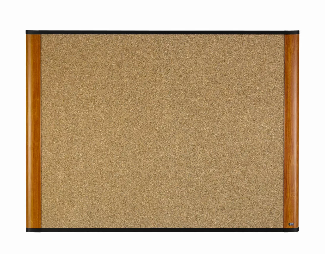 3M™ Cork Board C3624LC, 36 in x 24 in x 1 in (91.4 cm x 60.9 cm x 2.5
cm) Light Cherry Finish Frame