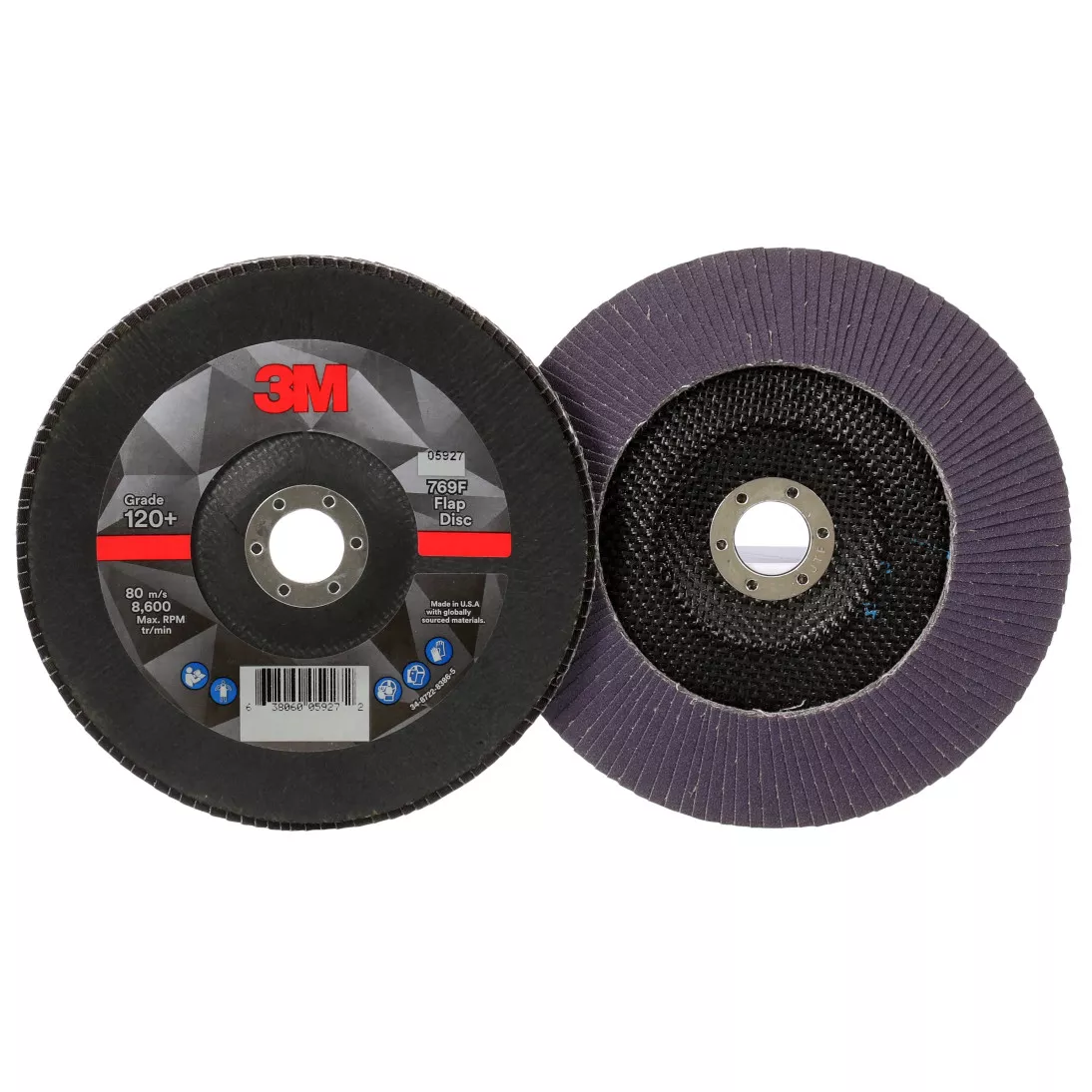 3M™ Flap Disc 769F, 120+, T29, 7 in x 7/8 in, 5 ea/Case