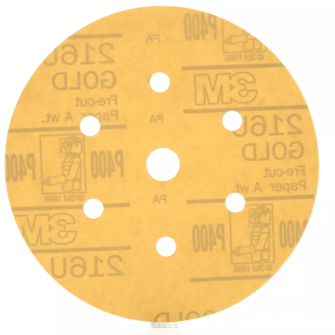 3M™ Hookit™ Gold Disc Dust Free 216U 01073, 6 in, P400, 100 Discs/Carton, 4 Cartons/Case