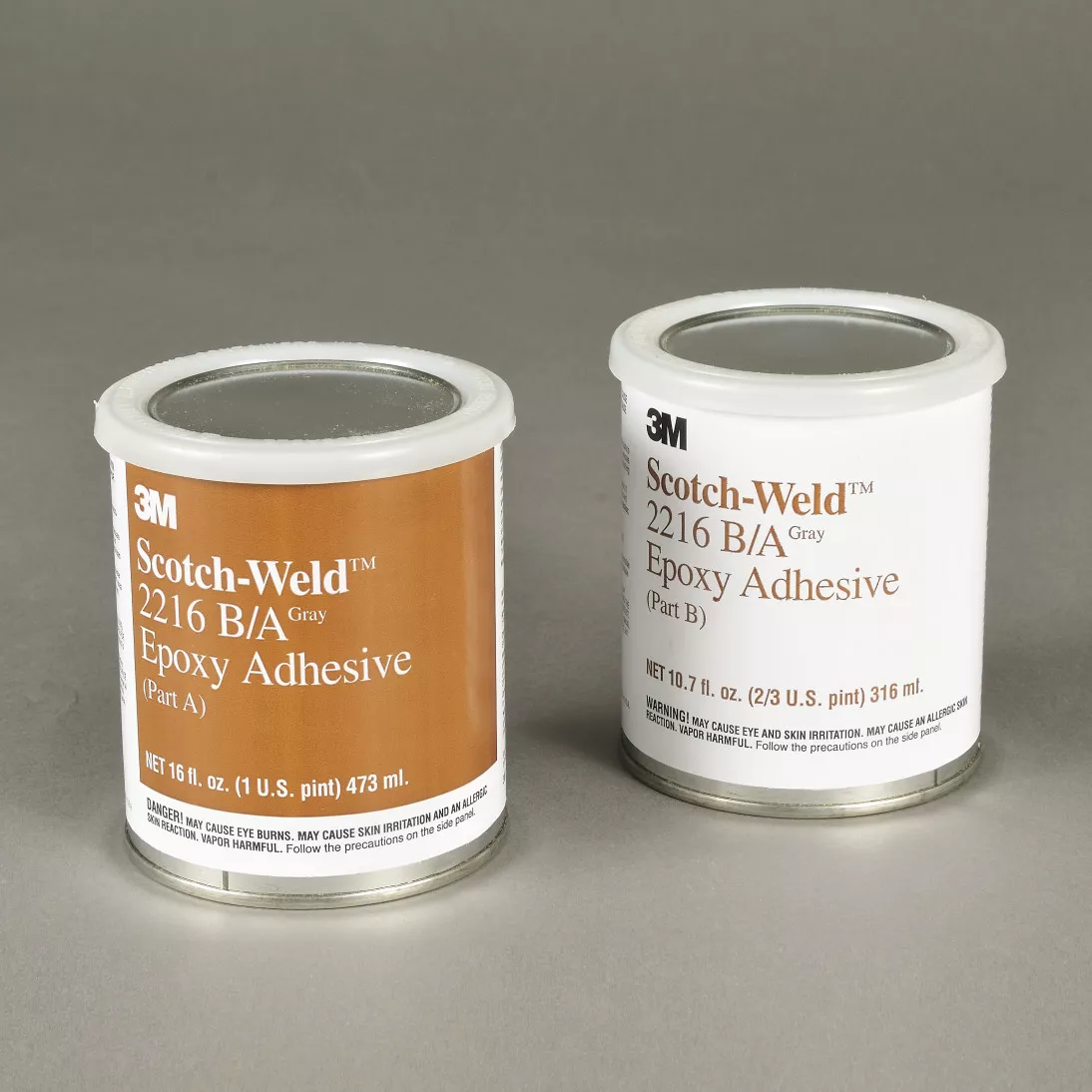 3M™ Scotch-Weld™ Epoxy Adhesive 2216, Gray, Part B/A, 1 Pint, 6 Kit/Case
