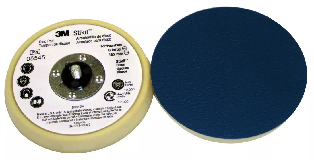 3M™ Stikit™ Low Profile Finishing Disc Pad 05545, 5 in x 11/16 in
5/16-24 External, 10 ea/Case