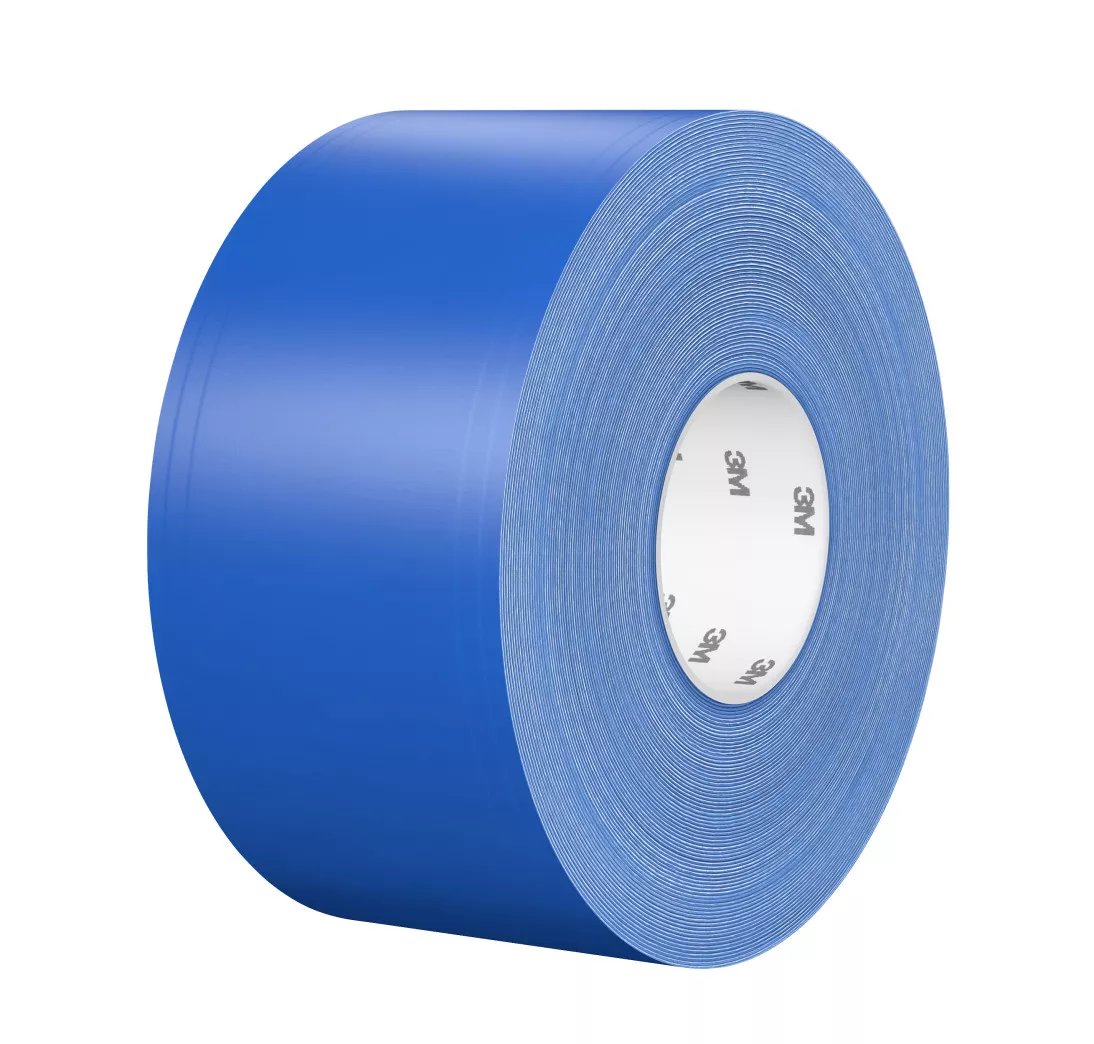 3M™ Durable Floor Marking Tape 971, Blue, 4 in x 36 yd, 17 mil, 3 Rolls/Case, Individually Wrapped Conveniently Packaged
