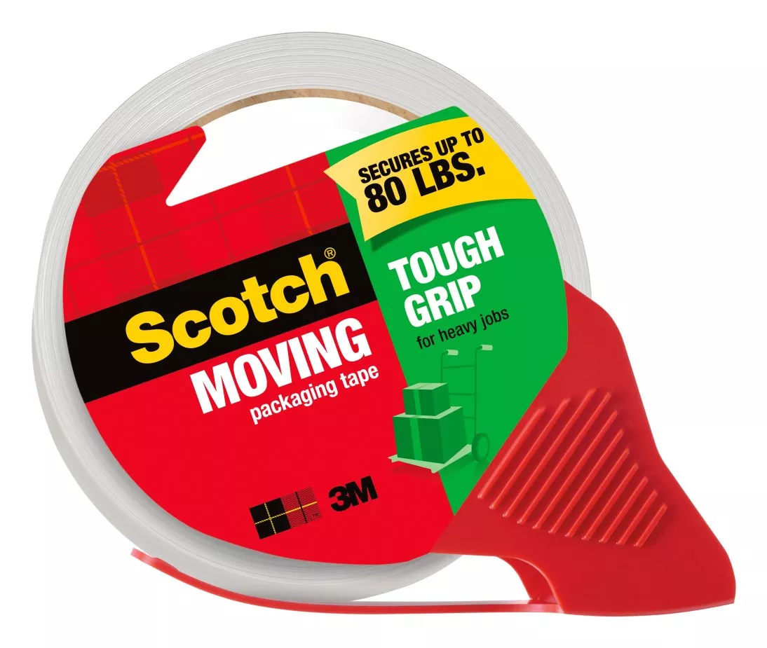 Scotch® Moving Tough Grip Packaging Tape 3500S-RD-36GC, 1.88 in x 38.2
yd (48 mm x 35 m) with Dispenser
