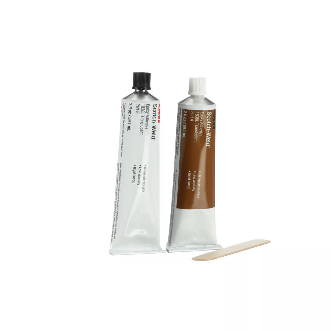 3M™ Scotch-Weld™ Epoxy Adhesive 1838L, Translucent, Part B/A, 2 fl oz
Tube Kit, 6/case