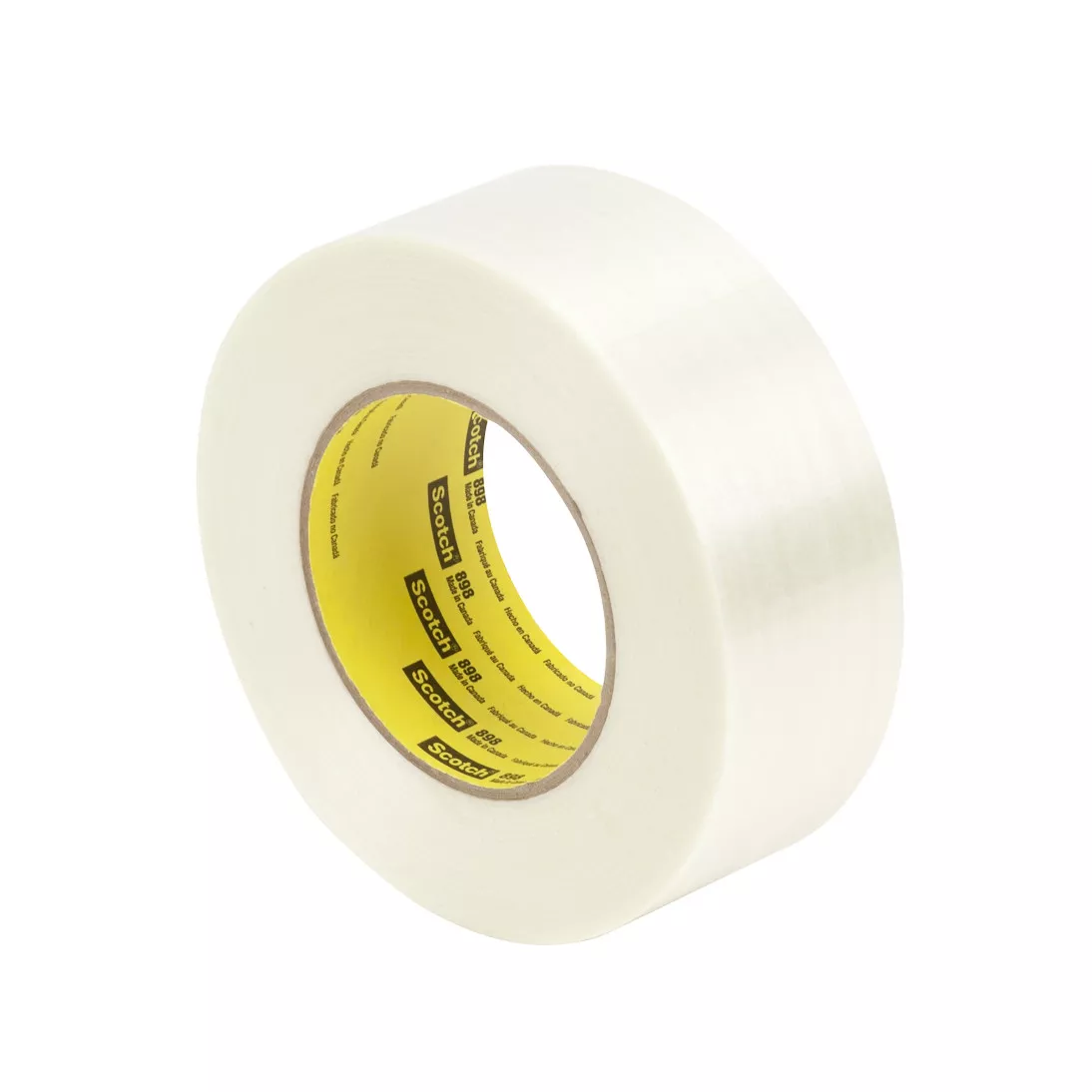 Scotch® Filament Tape 898, Clear, 96 mm x 55 m, 6.6 mil, 12 Rolls/Case