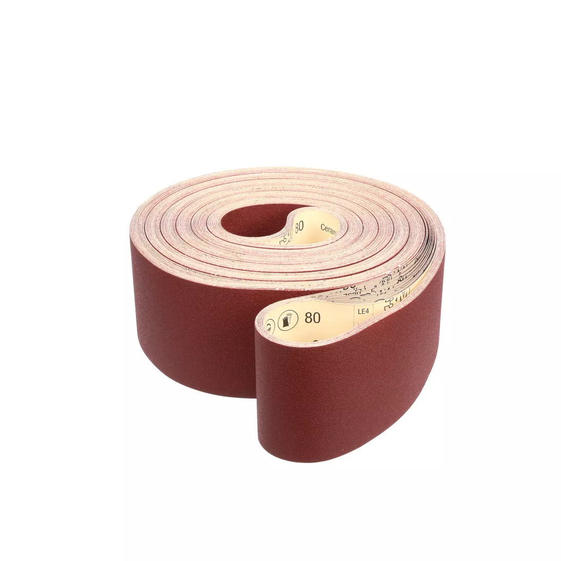 3M™ Paper Belt 763U, 80 F-weight, 6 in x 399-1/2 in, Film-lok,
Single-flex, 20 ea/Case