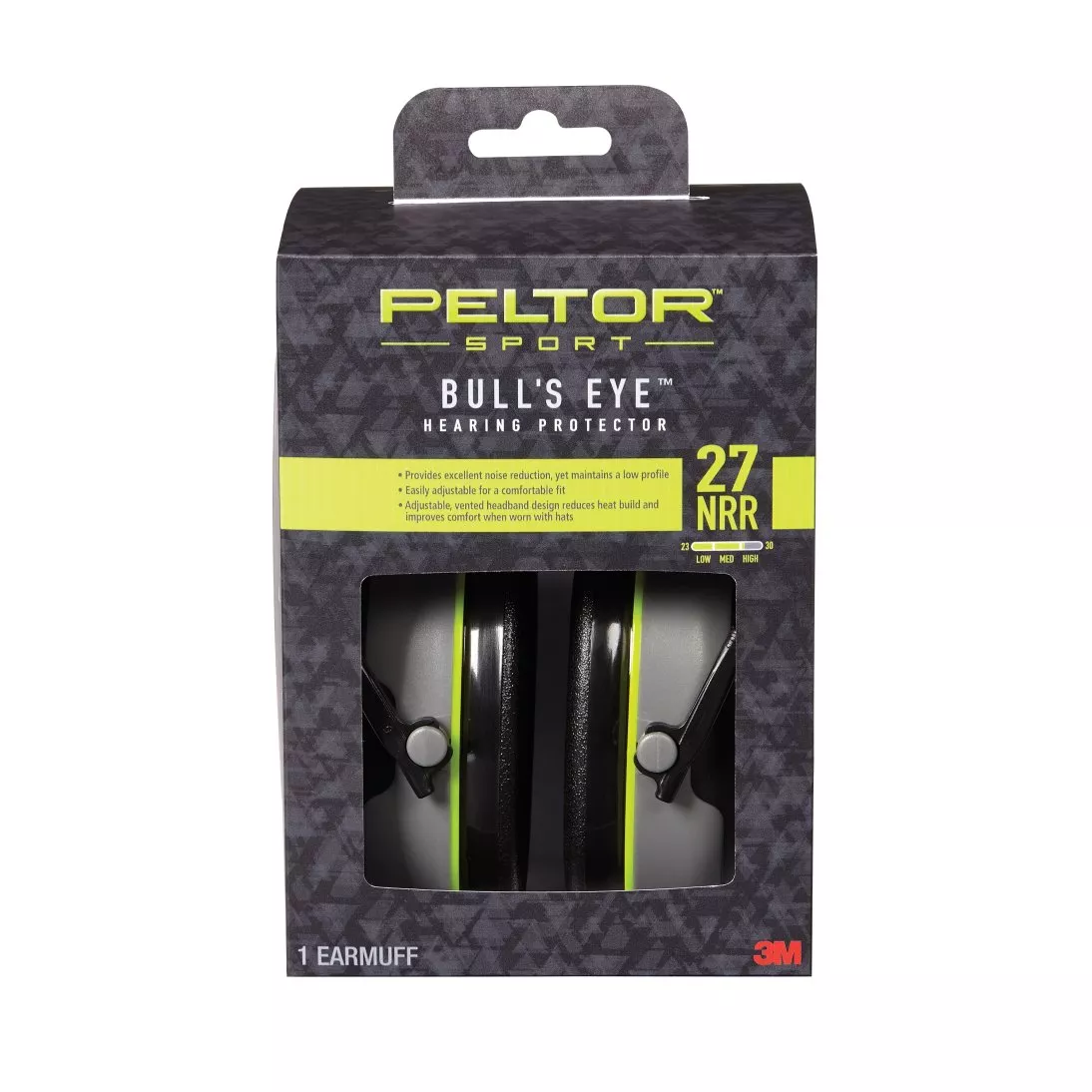 Peltor™ Sport Bull's Eye™ Hearing Protector, 97041-PEL-6C, 27 NRR
Black/Gray