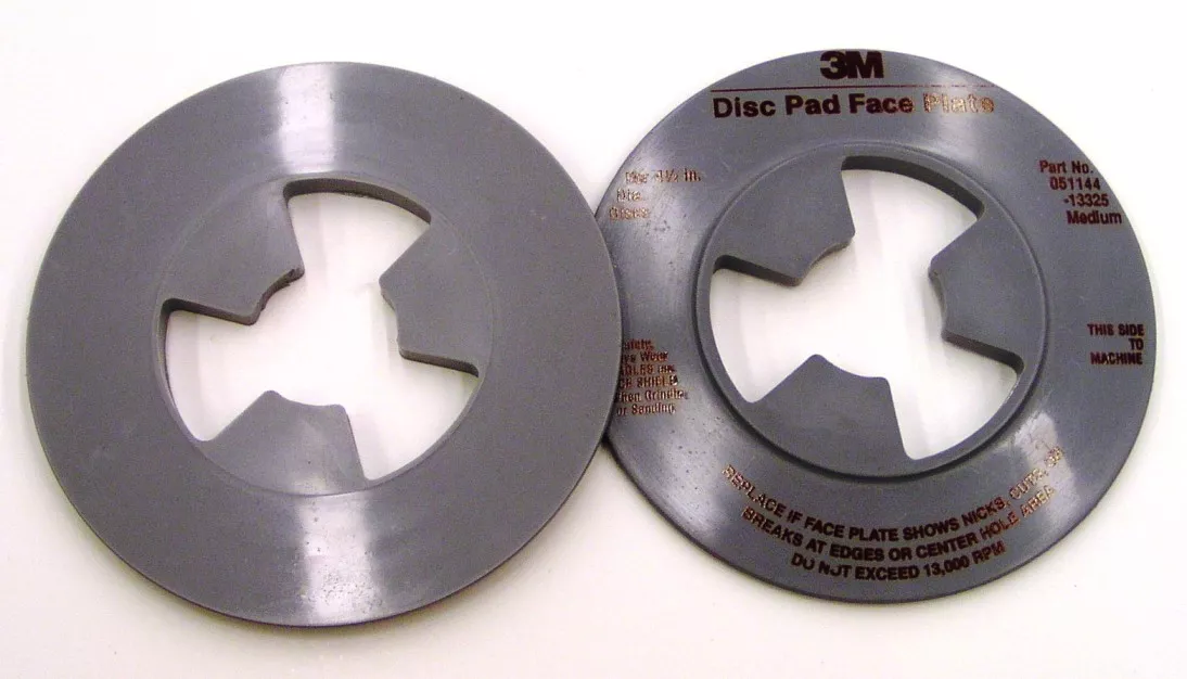 3M™ Disc Pad Face Plate 13325, 4-1/2 in, Medium Gray, 10 ea/Case