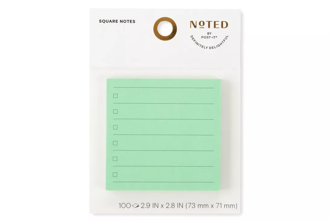 Post-it® Printed Notes NTD-33-LST, 2.9 in x 2.8 in (73 mm x 71 mm)