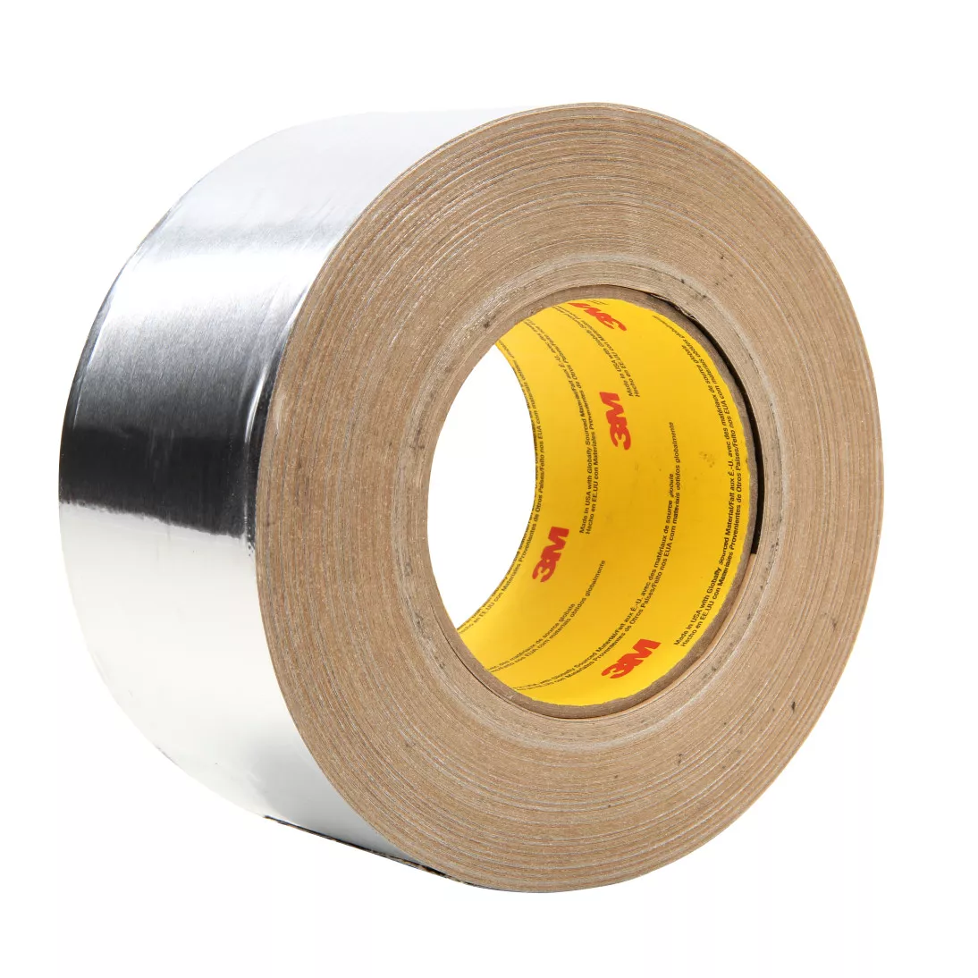 3M™ Aluminum Foil Tape 439, Silver, 3 1/4 in x 180 yd, 3.1 mil, 2 rolls
per case