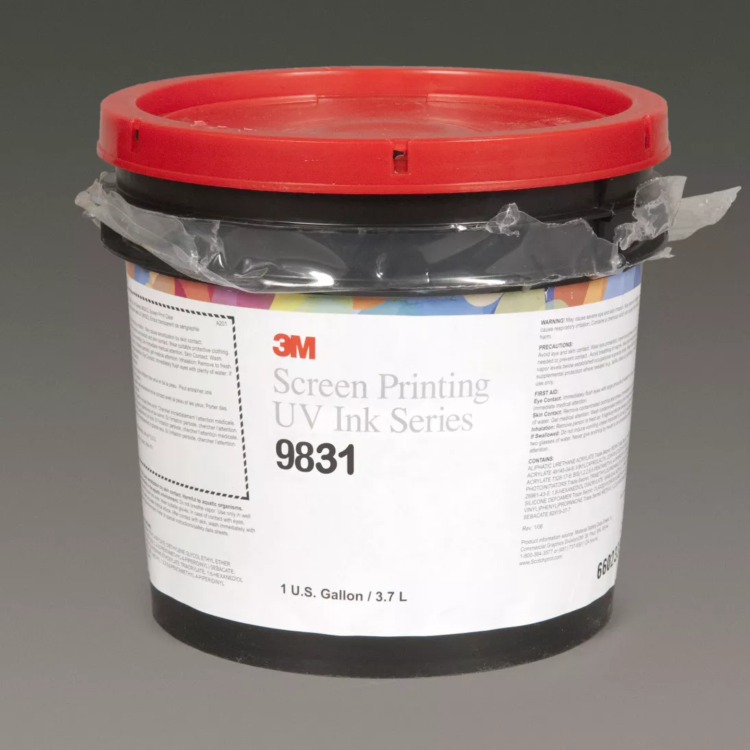 3M™ Screen Printing UV Ink 9831, Transparent Orange, 1 Gallon Container