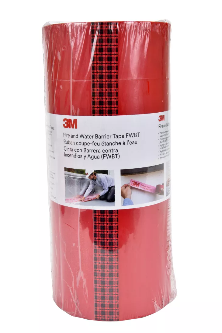3M™ Fire and Water Barrier Tape FWBT12, Translucent, 12 in x 75 ft, 4
rolls/case
