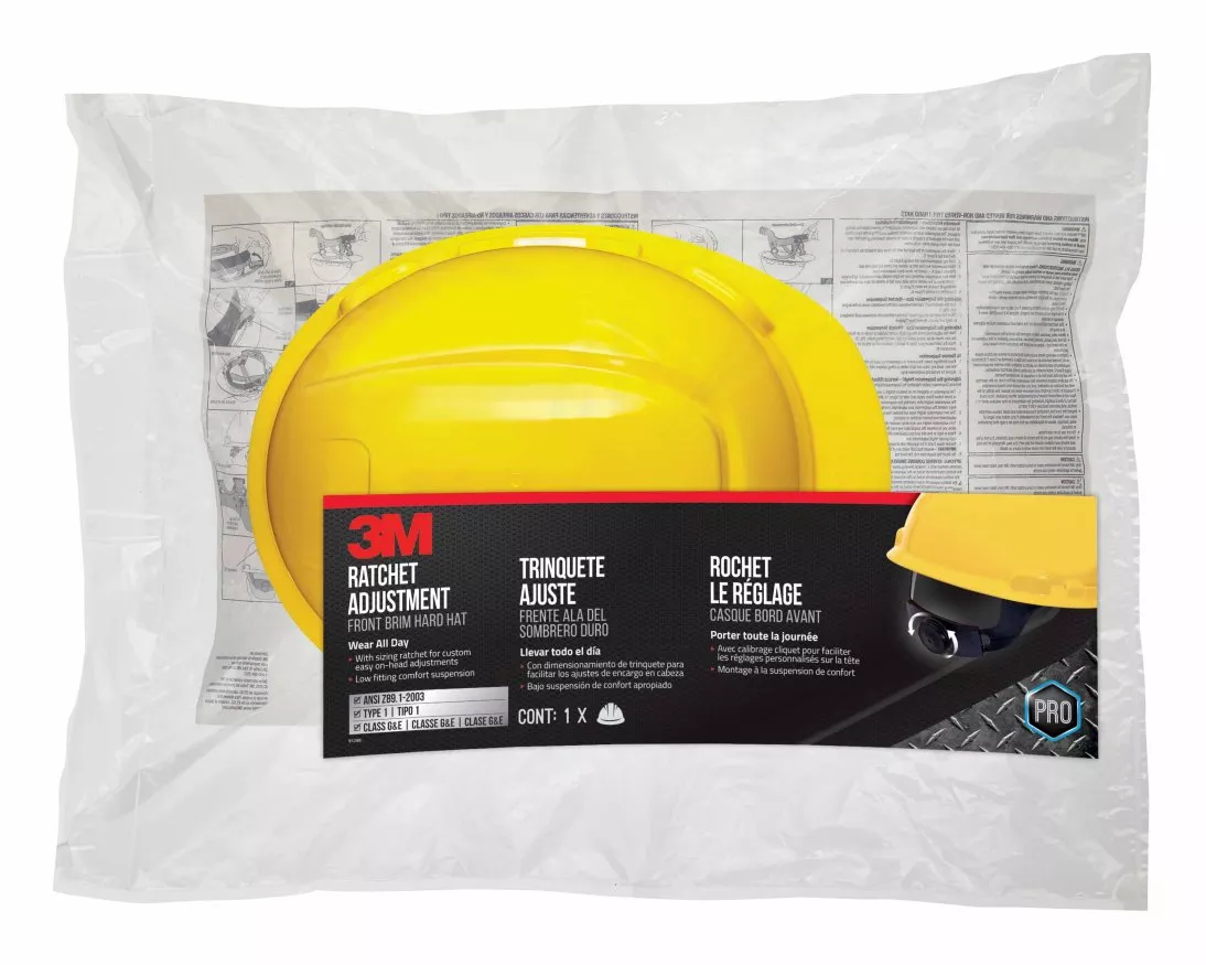 3M™ Non-Vented Hard Hat with Ratchet Adjustment, CHH-R-Y6-PS, 6/case