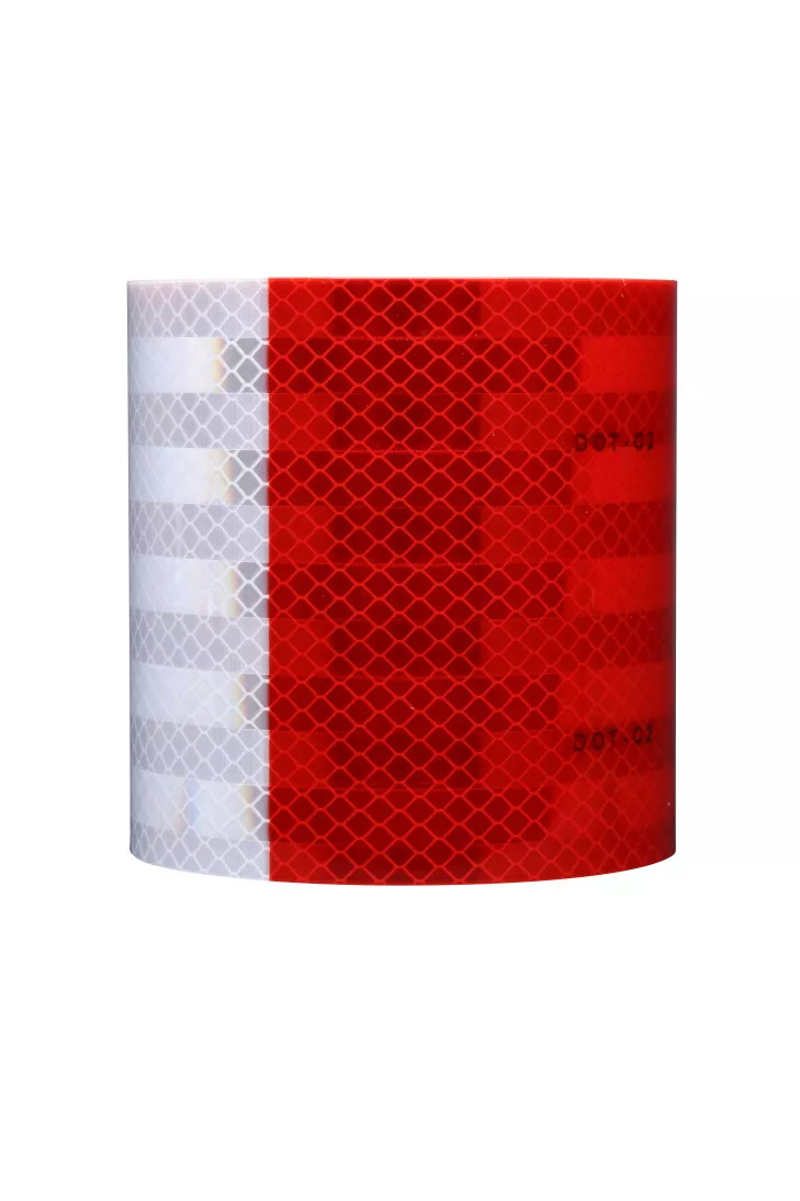 3M™ Diamond Grade™ Conspicuity Markings 983-326, Red/White, with Lacasa
Logo, 2 in x 50 yd