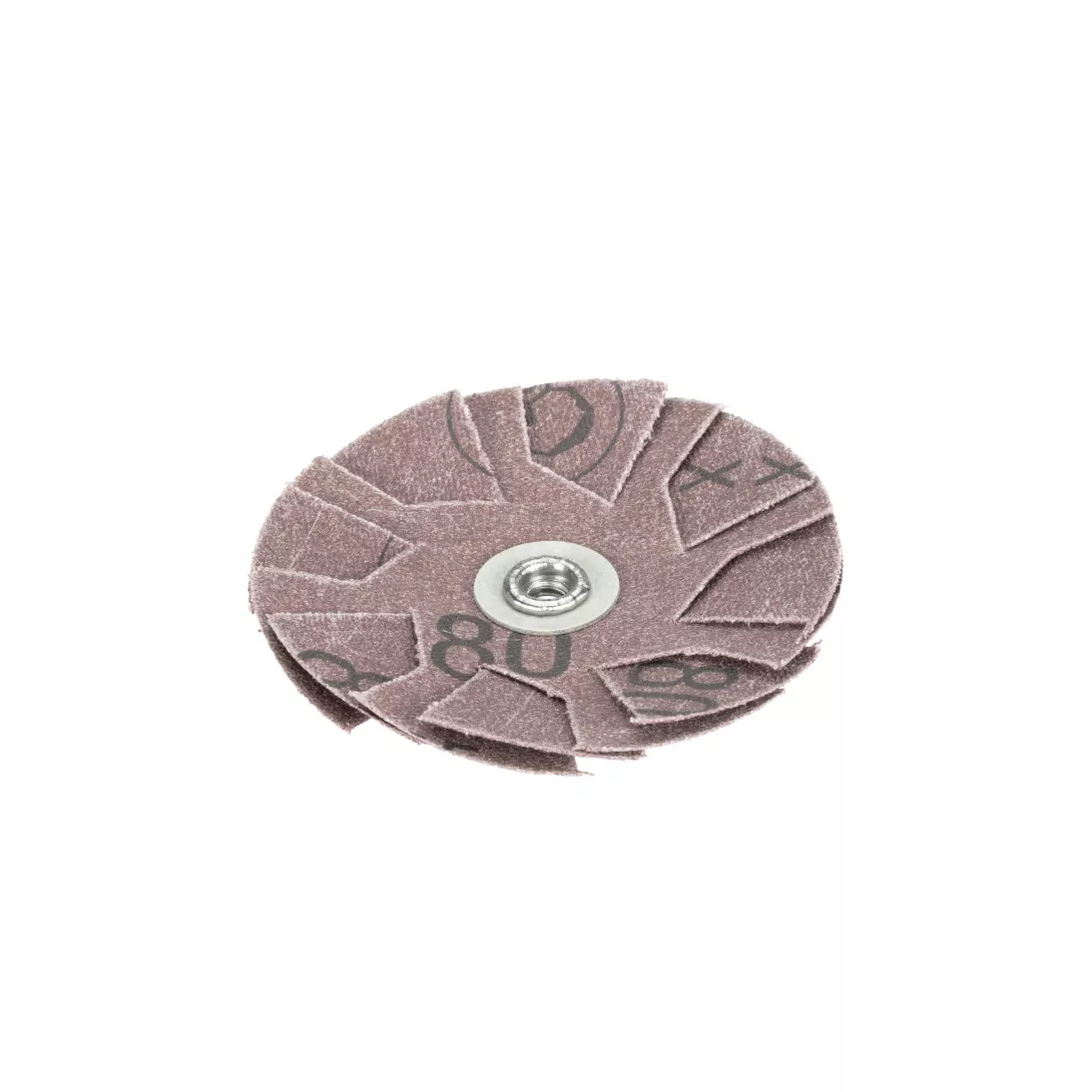 Standard Abrasives™ Aluminum Oxide Overlap Disc, 727167, 80, 3 in x 8-32
x 2 Ply, 100 ea/Case
