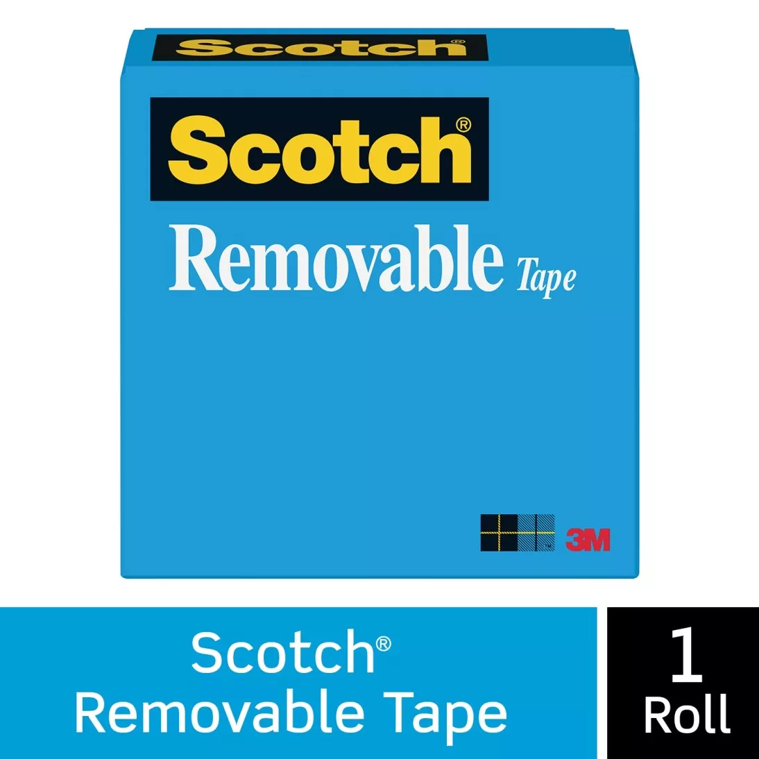 Scotch® Removable Tape 811, 1/2 in x 1296 in Boxed