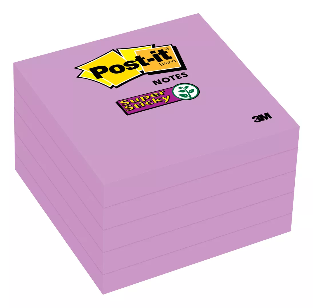 Post-it® Super Sticky Notes 654-5SSCG, 3 in x 3 in (76 mm x 76 mm),
Mulberry