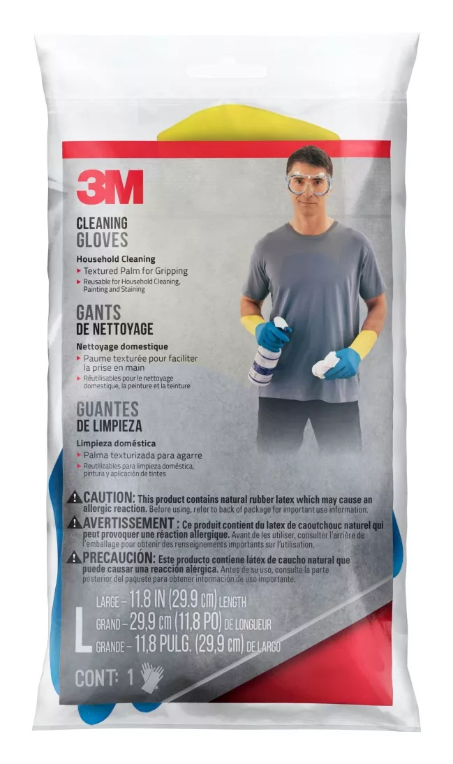3M™ Household Cleaning Gloves, Large, HHCGLGP1-DC, 10/case