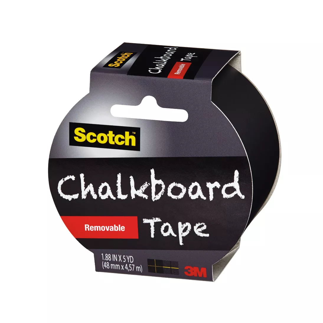 Scotch® Chalkboard Tape 1905R-CB-BLK, 1.88 in x 5 yd (48 mm x 4,57 m)