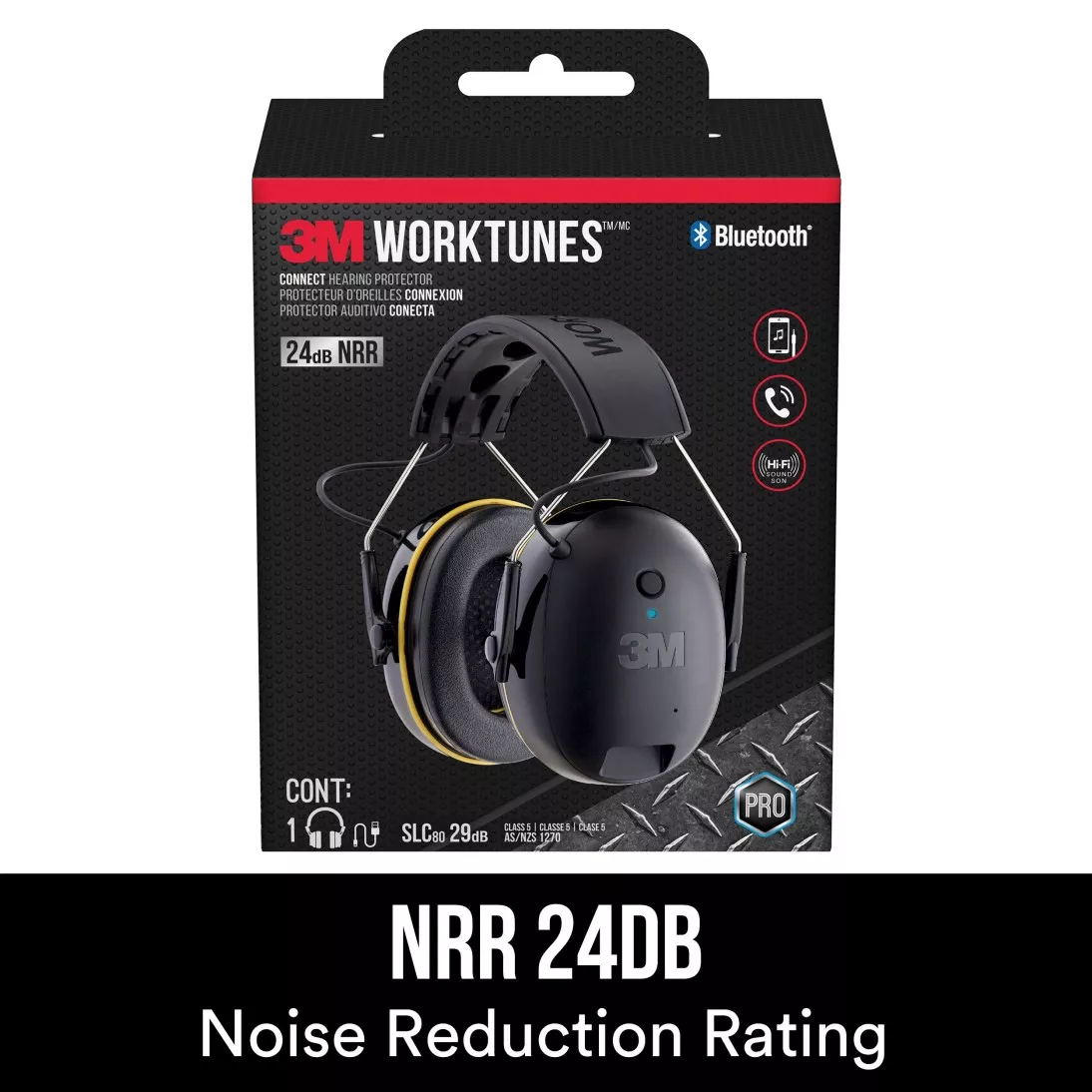 3M™ WorkTunes™ Connect Wireless Hearing Protector with Bluetooth®
Technology, 90543H1-DC-PS, 4/case