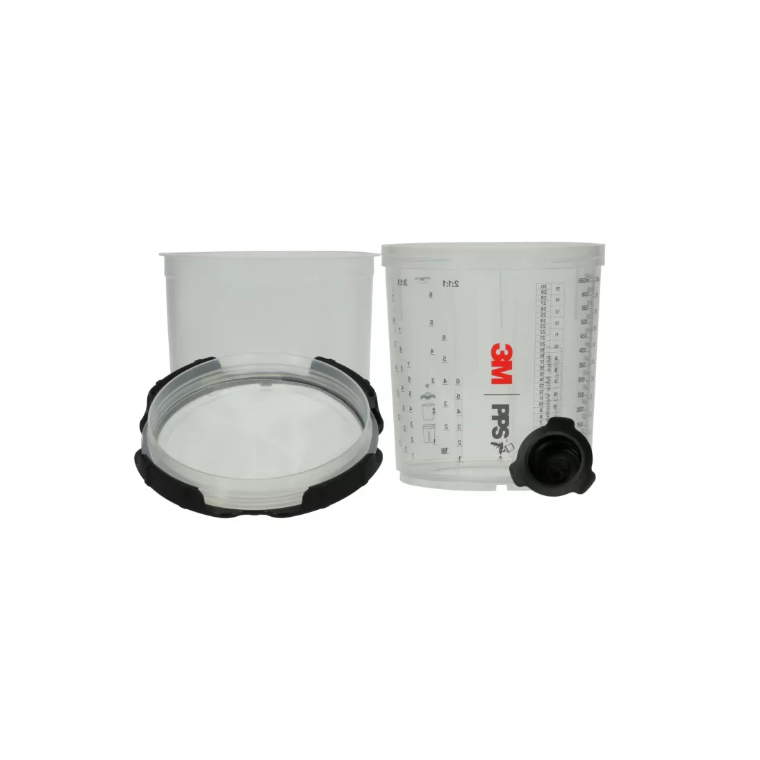3M™ PPS™ Series 2.0 Spray Cup System Kit, 26000, Standard (22 fl oz, 650
mL), 200u Micron Filter, 1 kit per case