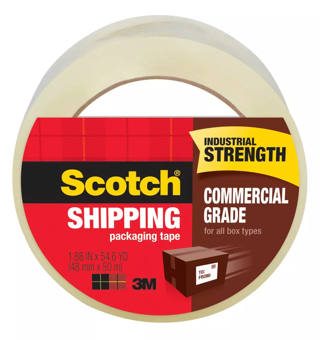 Scotch® Commercial Grade Shipping Packaging Tape 3750-CS48, 1.88 in x
54.6 yd (48 mm x 50 m) Case Value Pack