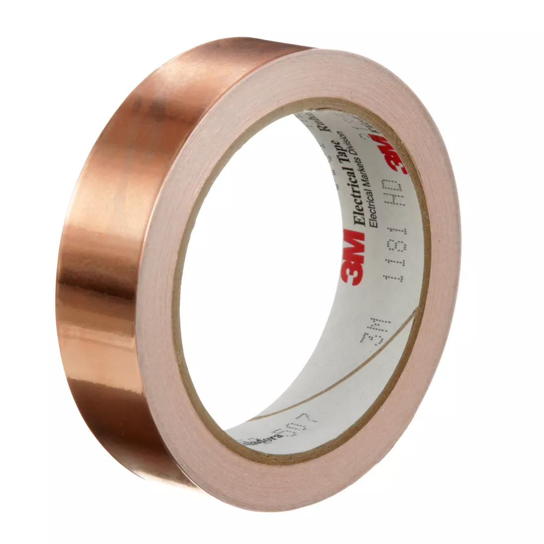 3M™ EMI Copper Foil Shielding Tape 1181, 1 in x 18 yd (25,40 mm x 16,5
m), 9 per case